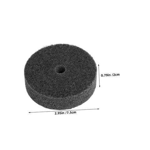 Heavy Duty 6 Pack Nylon Polishing Wheel Set For Metal Grinding Buffing Sanding With 10Mm Hole Fits Bench Grinders And Tool Shops For Smooth Shiny Finishes On Steel Iron And Alloys Fast, showing a single dark grey nylon wheel, 2.95in diameter, 0.79in thickness.