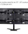 Professional Grade Sturdy Desktop Monitor Tower For Six Screens with ergonomic design for six monitors 10-24 inches.