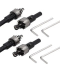 Pro Grade 17mm Hole Saw Kit With 68mm Overall Length And 14mm Cutting Depth HSS Spring Loaded Set Of 4 Hole Saws Plus 4 Hex Wrenches