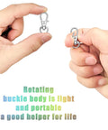 Premium Set Of One Hundred Heavy Duty Metal Swivel Lobster Clasps And Split Key Rings For Diy Lanyards Purses And Jewelry Crafting Hardware That Straight Up Will Never Let Go held in hands.
