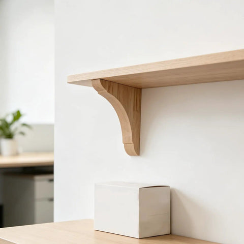 Sturdy Wood Triangle Shelf Brackets For Floating Shelves Wall Mounted L Shaped Supports With Flexible Modular Design