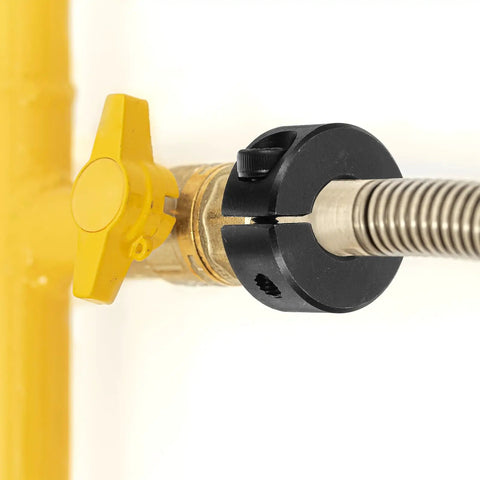 Steel Split Shaft Collar Clamp No Fuss Fixed 16mm ID 34mm OD 13mm Thick Keyed Shaft Ring on industrial pipe