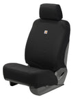 Universal Nylon Duck Canvas Fitted Bucket Seat Cover For Work Trucks, Waterproof Seat Protector with Rain Defender, Black