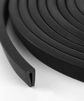 Black U-Channel Rubber Edge Trim, Flexible PVC Edge Protector for Sheet Metal, Car Doors, Hatches and Panels, Heat and Water Resistant.