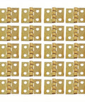 Tiny Golden Mini Metal Hinge For 1 By 12 Dollhouse Cabinets And Boxes With Four Mounting Holes Delicate And Realistic Gold Tone Hardware