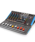 4 Channel Bluetooth Studio Mixer DJ Controller Interface with USB Recording for PC and Mac XLR Microphone Input and 48V Phantom Power