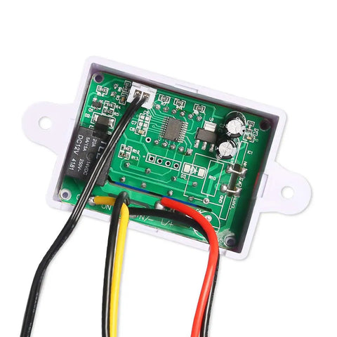 Internal view of Plug And Play Digital LED Temperature Controller Module with Waterproof Probe, shown with wiring and circuitry visible.