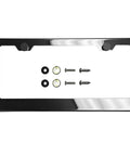 Ultra Slick 1mm T304 Stainless Steel License Plate Frame with 8K Mirror Polish, Rust Resistant, Universal Fit, Includes Screws and Caps