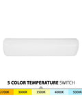 24 Inch LED Vanity Light And Flush Mount With 5 CCTs 2700K 3000K 3500K 4000K 5000K Energy Star Certified Damp Location White Finish Sleek Bath Fixture