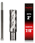 Professional HSS Annular Cutter And Magnetic Drill Bit Kit Built Tough For The Daily Grind M2 High Speed Steel with 7/8" diameter.