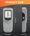 Stud Finder Leveler, Detector, Depth Recognition Detector Tool displayed with size dimensions 17cm by 6.6cm, in gray design.