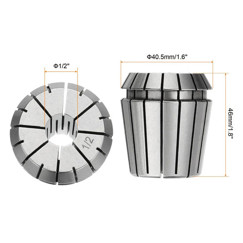 ER40 Half Inch Spring Collet Chuck High Precision 0.008mm Tolerance For CNC Engraving Machine Lathe Milling Tool Durable Hardened Steel