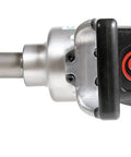 Heavy Duty Air Impact Wrench Pumping Out 1550 Foot Pounds Of Raw Torque With A Six Inch Extended Anvil side view of the tool