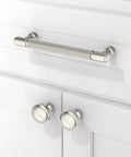 Brushed Satin Nickel Knurled Cabinet Pulls 5 Inch 128mm Pack Of 10 For Kitchen Cabinets And Drawer Fronts Premium Zinc Alloy Handles