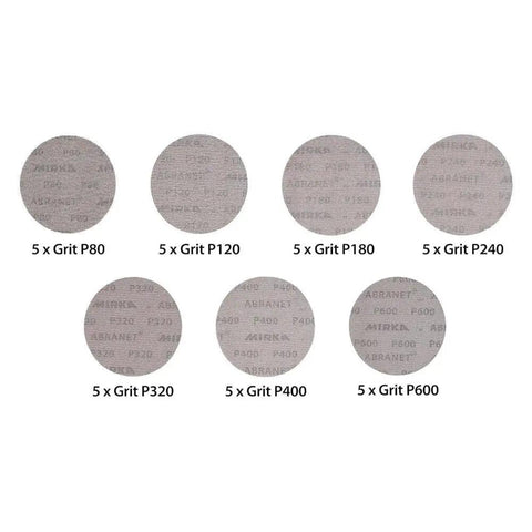 6 Inch Sanding Discs Pack With Hook And Loop Mesh Pads For Orbital Sanders, Dust Free Sanding, Long Lasting And Non Clogging, Ideal For Wood, Metal, Automotive Finishes, And More, 35 Assorted Pieces