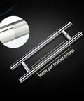 Heavy Duty Stainless Steel Gate Hardware Round Tube Door Handle For Glass And Wood Doors Push Pull Style 60x40 Cm