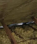 Attic Radiant Barrier Shield 25.5 Inch Premium Single Layer Aluminum Foil with Reinforced Polyethylene installed in the attic ceiling
