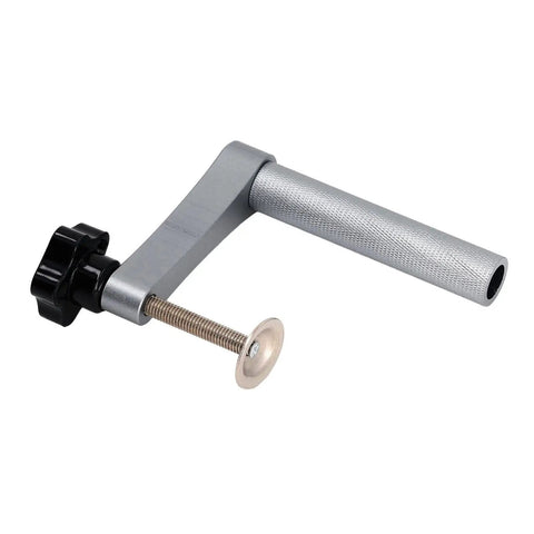 Pro Grade Bench Dog Clamp For 19mm Dog Holes, Aluminum Alloy Hold Down With Adjustable Pressure, 70mm Capacity close-up view.
