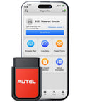 2026 Upgraded Bluetooth OBD2 Scanner And Code Reader For All System Scanning displayed on smartphone with diagnostic options.