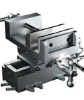 Heavy Duty Precision Cross Slide Drill Press Vise Built Tough As Nails With Smooth Swivel Handles For Benchtop Milling and Drilling, cast iron construction