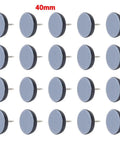 Heavy Duty Furniture Glides 80 Pack Smooth Cruise Leg Pads With Tapered Nail Feet Universal Floor Protectors For Hardwood Tables Sofas And Recliners Quick Install Scratch Guard Movers 40mm gray round pads
