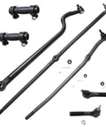4WD Front 7pc Track Bar And Tie Rods Kit For 00-02 Ram 2500 3500 Includes Inner Outer Tie Rod Ends And Adjustable Sleeves Beefed Up Steering Upgrade For Dodge Ram 1500 4WD black steel steering parts