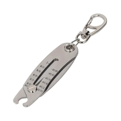 Portable Precision Thread Size Checker Made Of 201 Stainless Steel Quick Hand Gauge for nuts and screws with keychain attachment