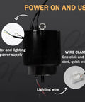 Heavy Duty Electric Chandelier Hoist Lifter With Remote Control And Aviation Grade Steel Wire For Safe Ceiling Light Installation and Smart Home Setup close-up of power supply and wiring.
