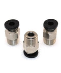 Male Straight Pneumatic Push-In Connector For 4mm PTFE Bowden Tubing, M10 Thread, Stainless Steel Quick-Fit For E3D V6 Bowden Extruder, 3D Printer, Pack Of 10