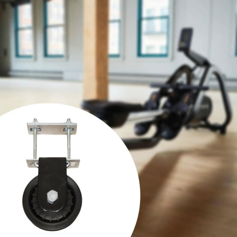 Silent Fixed Pulley For DIY Home Gym Cable System, Aluminum Alloy Wheel Roller Sheave Attachment, Heavy-Duty Bracket Mount, Smooth High Cable Pull Exercises, Pro-Grade Upgrade For Beast Home Gym Setup, black pulley on white background