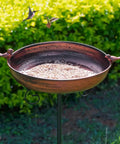 38 Inch Tall Outdoor Bird Bath On Stake With Detachable 11.2 Inch Basin, Vintage Copper Freestanding Birdbath For Garden Yard Patio