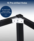 Industrial Modern Metal Table Legs DIY Black Heavy Duty Supports For Desks And Tables with pre-drilled holes