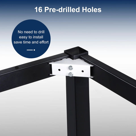Industrial Modern Metal Table Legs DIY Black Heavy Duty Supports For Desks And Tables with pre-drilled holes