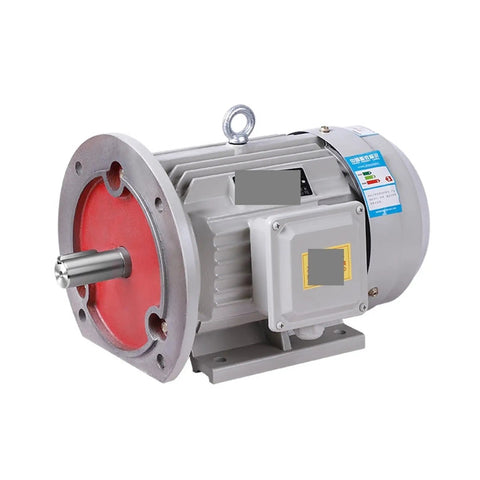 High Torque Three Phase Induction Motor 1.5 Kw Genuine Copper Winding 380 Volt Industrial Electric Motor side view with red end cap.