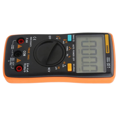 Must Have Digital Multimeter Auto Range Voltmeter with Large Backlit LCD Display 9999 Count on a white background
