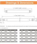 Technical drawing of 22mm Watch Spring Bars With Removal Tool For Easy Strap Swaps No Fuss Stainless Steel Watch Band Pins dimensions