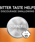 Reliable CR2025 Lithium Button Cells 3 Volt Coin Batteries 4 Pack with bitter safety shield to discourage swallowing.