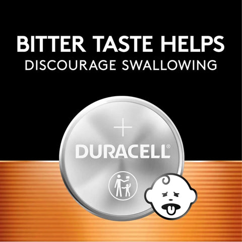 CR2016 Lithium Coin Batteries 3V Button Cell 4 Pack featuring bitter coating to discourage swallowing and enhance safety.