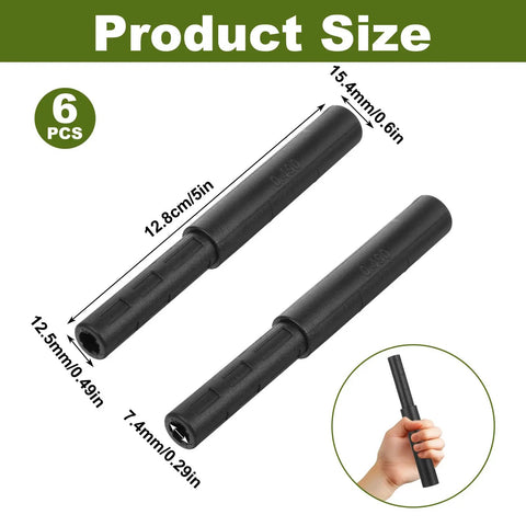 Six Pack Golf Club Shaft Extender Rods For Steel And Graphite Shafts Black Carbon Fiber Extension Sticks with Size Dimensions