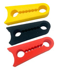 Silicone Car Door Damper Pads 12 Pack Slams Free Sound Deadening Buffers in yellow, black, and red colors for impact absorption.