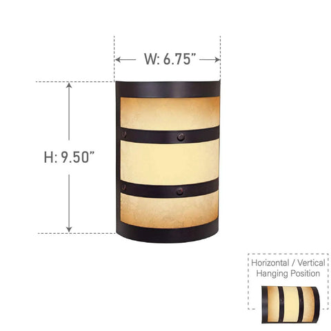 Illuminated LED Door Chime System With Half Cylinder Design, Oiled Bronze Gilded Finish, dimensions 9.6" H x 6.75" W