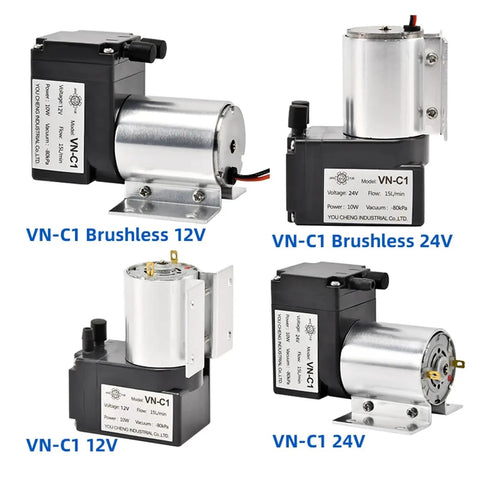 Awesome Vn-C1 12V 24V Electric Diaphragm Vacuum Pump For Negative Pressure Applications High Flow Rate 15L Min With Powerful 10W Motor Compact Design Ideal For Lab Or Industrial Tasks Reliable And Efficient Peristaltic Style Operation