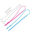 Loop Turner Sewing Tool Set Six Piece Stainless Steel Rope Threader Bead And Threading Device For DIY Knitting Projects Easy To Use And Highly Practical For Fast Tangle Free Sewing, six-piece set with pink and blue loop turners