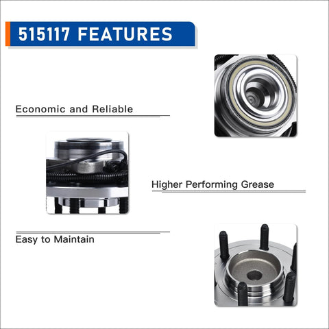 Front Wheel Hub And Bearing Assembly For 2009 2010 Ford F 150 RWD With ABS Six Studs Replacement For Smooth Ride Heavy Duty