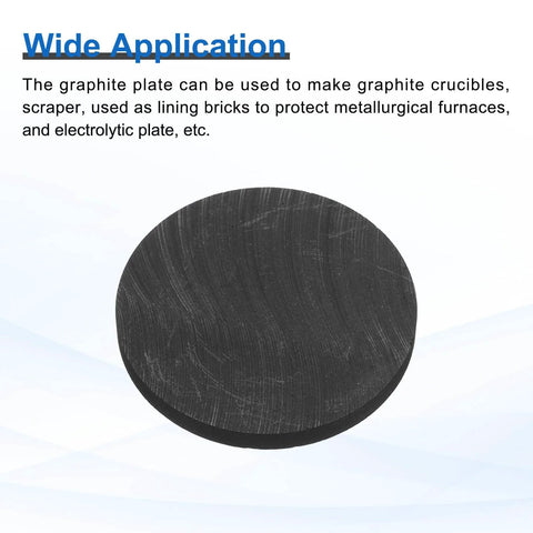 Round Graphite Block Disk Ingot For High Purity Graphite Electrode Plate Sheet 50x5mm Used In Melting Casting Durable Pack Of 2