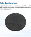 High Purity Round Graphite Disk Blocks Pack Of 5 50x5mm Electrodes Plate shown with smooth finish for melting and electrolysis