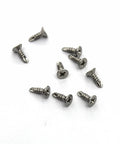 Built Tough 100 Piece Set Of Size 8 By 1 2 Inch 304 Stainless Steel Pan Head Phillips Self Tapping Sheet Metal Screws, top view.