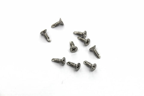 Built Tough 100 Piece Set Of Size 8 By 1 2 Inch 304 Stainless Steel Pan Head Phillips Self Tapping Sheet Metal Screws, top view.