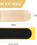 24 Pcs Fingerboard Grip Tape Set Precut 28x100mm Pro Foam Grip Tape for Finger Toys shown with size dimensions