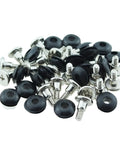 20 Pack Three Point Five Inch Anti Vibration Mounting Screws for PC Hard Drives in black and silver color